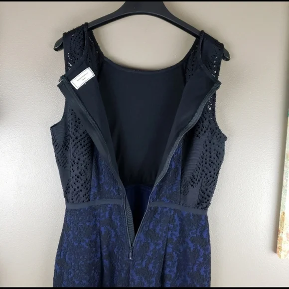 Anthropologie moulinette soeurs Blue Black Lace dress - Picture 2 of 15